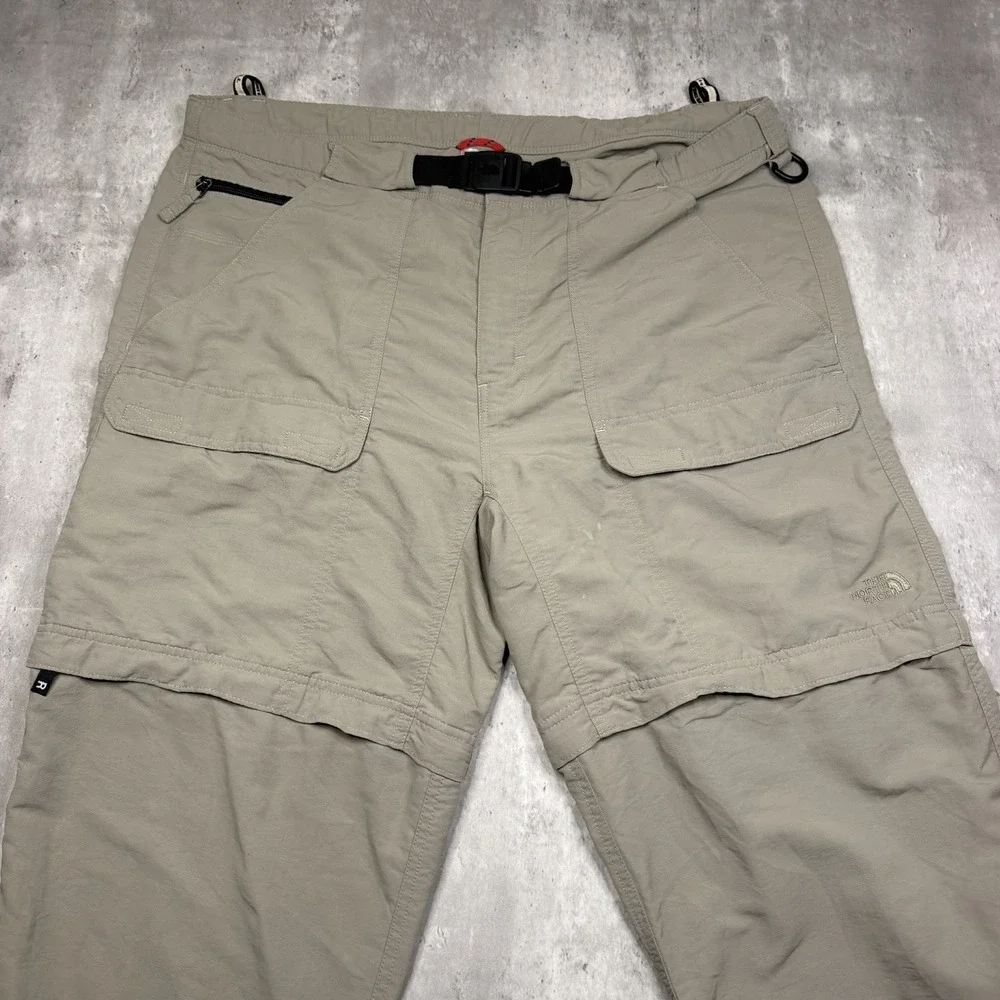 The North Face Men's Large Nylon Convertible Cargo Hiking Pants Outdoor Beige